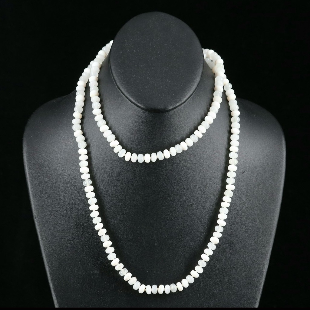 Sheryl Lowe Moonstone And Quartz Necklace With Sterling Diamond Clasp